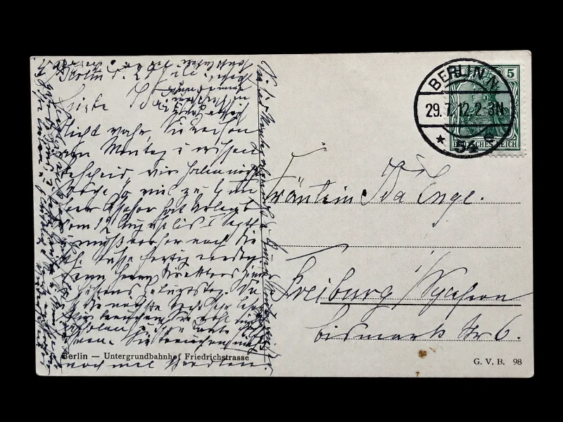Postkarte der Mampestube in der Friedrichstraße, 1912 — Bild 1