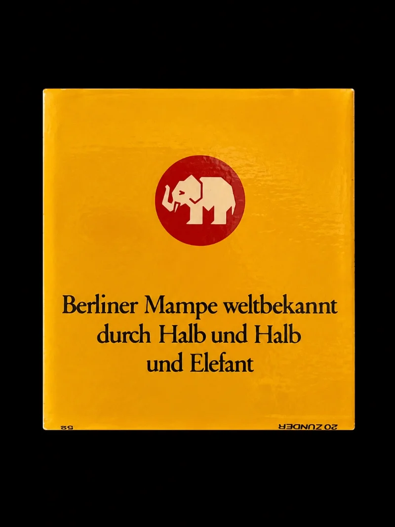 Mampe-Streichholzschachtel „Halb und Halb“, um 1950 — Bild 1