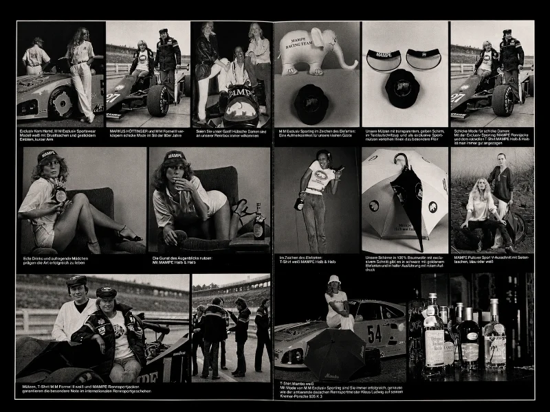 Werbeprospekt mit Mampe-Promotionsmodels, um 1980 — Bild 1