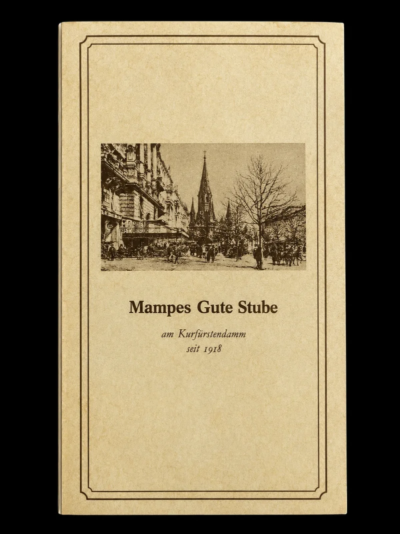 Speisekarte der Mampes Guten Stube, 1970er Jahre — Bild 2